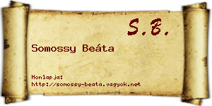 Somossy Beáta névjegykártya